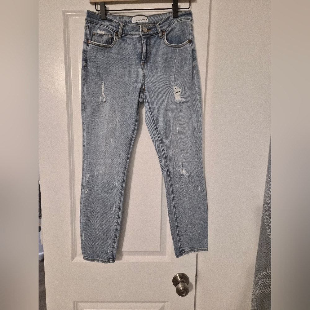 Loft Light Blue Modern Skinny Crop Jeans